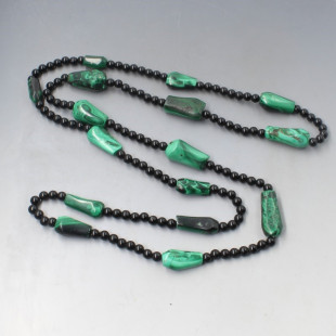 Malachite Cone Beads Necklace 