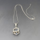 Silver, Crystal, and Multi Gem Pendant