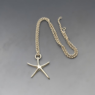 Solid Silver Starfish Pendant