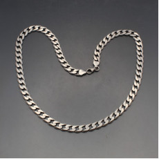 Flat Silver Chain Necklace