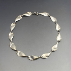 Herman Siersbol Silver Leaves Necklace