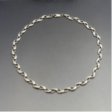Decorative Designer Silver Link Necklace