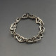 Silver Hearts Link Bracelet