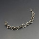 Silver Hearts Link Bracelet