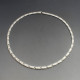 Vintage Designer Flat Silver Link Necklace
