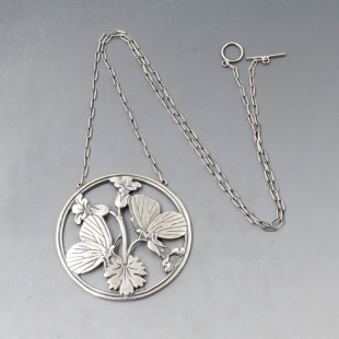 Georg Jensen / Arno Malinowski Silver Butterfly Necklace #105