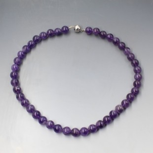 Purple Amethyst Beads Necklace 