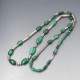 Malachite and Silver Bead Necklace