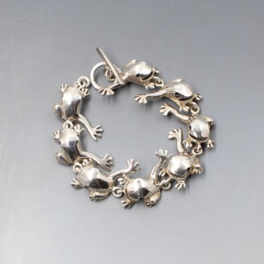 Silver Frogs Bracelet