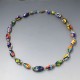 Venetian Millefiori Bead Necklace 18.5 Inches 