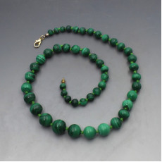 Malachite Beads Necklace 19.5 Inches