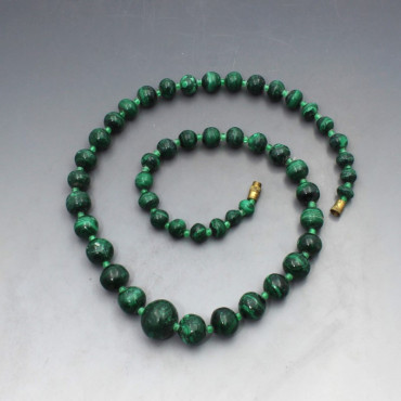 Malachite Beads Necklace 20.5 Inches