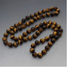 Tigers Eye Beads Necklace 34 Inches 