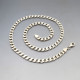 Flat Silver Curb Chain Necklace - 20 Inches