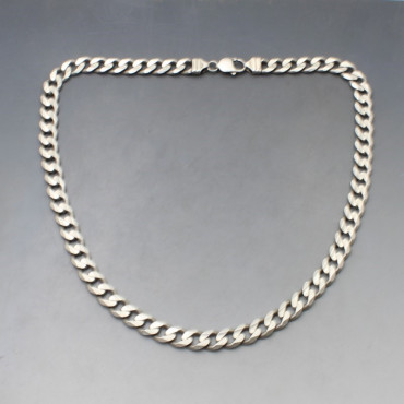 Vintage Mens Silver Curb Chain
