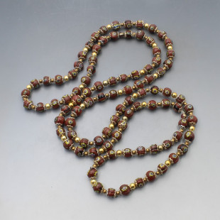 Long Millefiori Bead Necklace