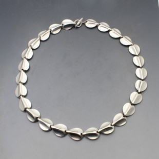 Herman Siersbol Silver Links Necklace 18.5 Inches