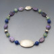 Joanne Mackarell Enamel Silver and Gemstone Bead Necklace 1998