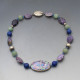 Joanne Mackarell Enamel Silver and Gemstone Bead Necklace 1998