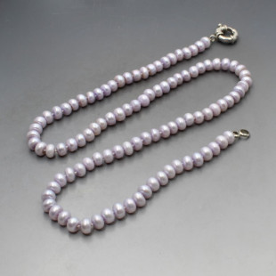 Silver Dyed Freshwater Pearl Necklace