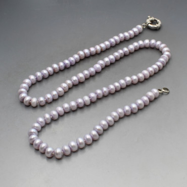 Silver Dyed Freshwater Pearl Necklace