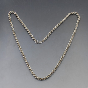 Silver Rope Chain Necklace - 21 Inches