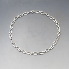 Silver Modernist Chain Necklace