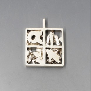 Rare Finland 830 Silver Modernist Pendant