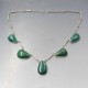 Vintage Green Eliat Stone Silver Necklace