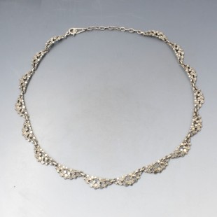 Vintage Silver Modernist Necklace 1970