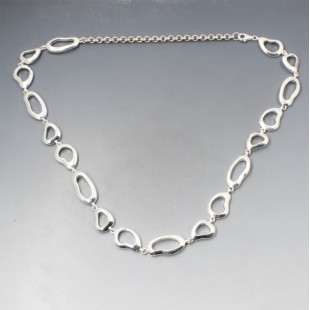 Silver Abstract Modernist Necklace