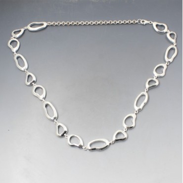 Silver Abstract Modernist Necklace