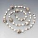 White Venetian Wedding Cake Beads Necklace