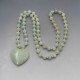 Aventurine Beads necklace with Heart Pendant