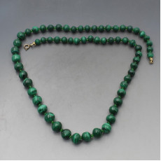 Malachite Bead Necklace - 25 Inches