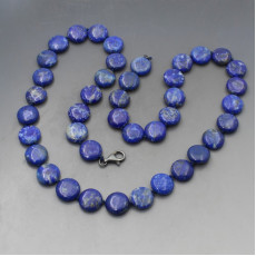 Lapis Lazuli Flat Beads Necklace