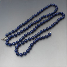 Lapis Lazuli Beads Necklace - 34.5 Inches