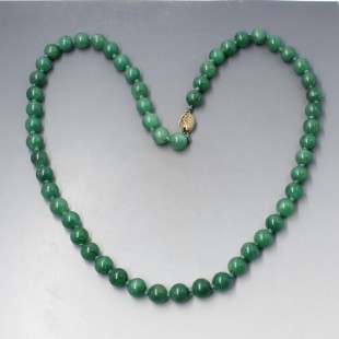 Jade Beads Necklace 65cm Long