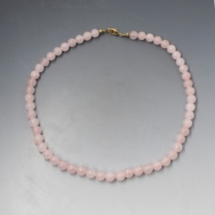 Rose Quartz Beads Necklace 18 Inches