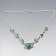 Malachite Ovals and Silver Necklace