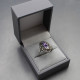 Oval Amethyst and Silver Ring