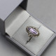 Oval Amethyst and Silver Ring