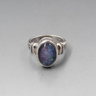 Fire Opal Sterling Silver Ring