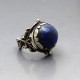 Blachian Antik Schmuck Lapis and Silver Ring