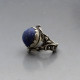 Blachian Antik Schmuck Lapis and Silver Ring