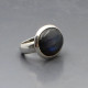 Chunky Labradorite and Silver Ring