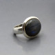 Chunky Labradorite and Silver Ring