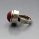 Kaunis Koru Finland Carnelian and Silver Ring