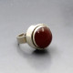 Kaunis Koru Finland Carnelian and Silver Ring