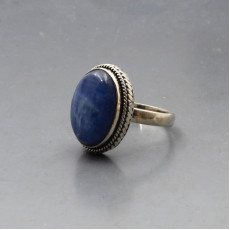 Sodalite and  Silver Ring